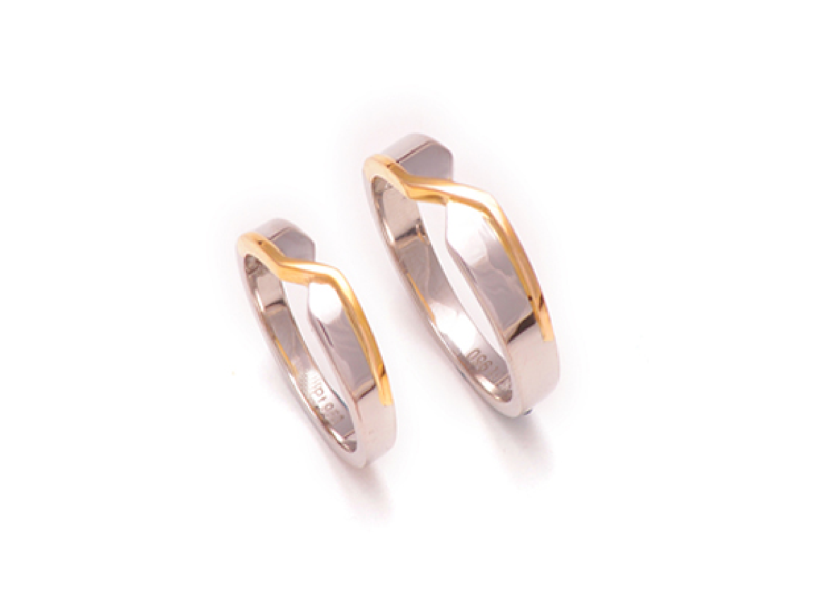 Soulmate Platinum YellowGold Couple Rings
