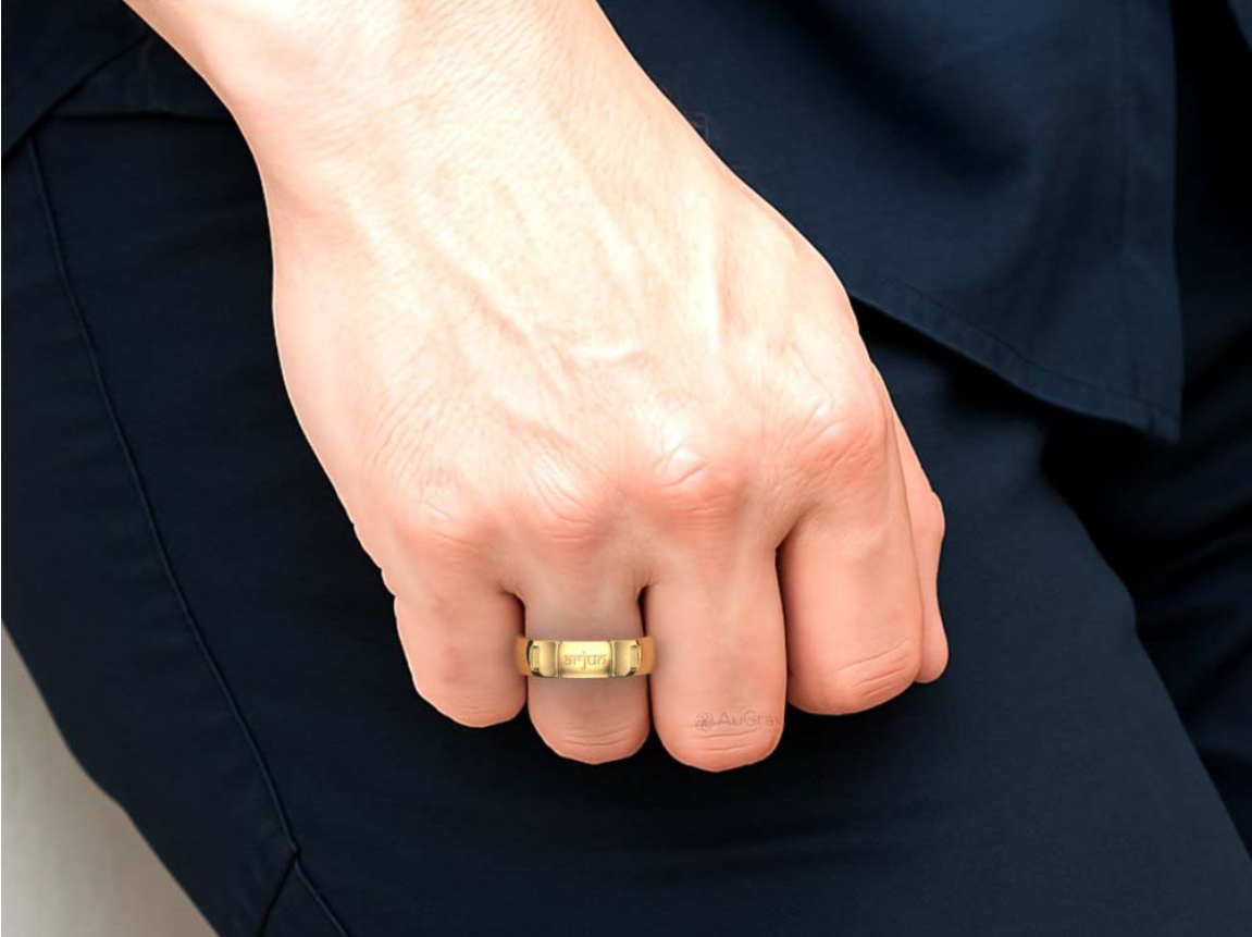 Two silver platinum wedding rings