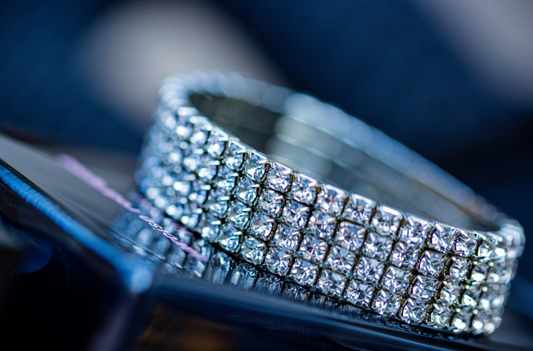 Two silver platinum wedding rings