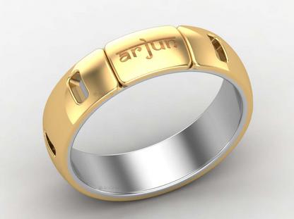 Two silver platinum wedding rings